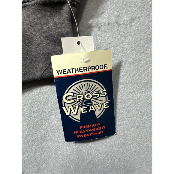 Weather Proof Cross Weave Mens Charcoal Grey 2XL Heavyweight Sweatshirt - Picture 5 of 10